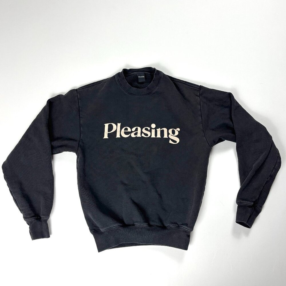 Harry Styles Pleasing Crewneck Sweatshirt Black Sz XS Offiical Music Merch USA